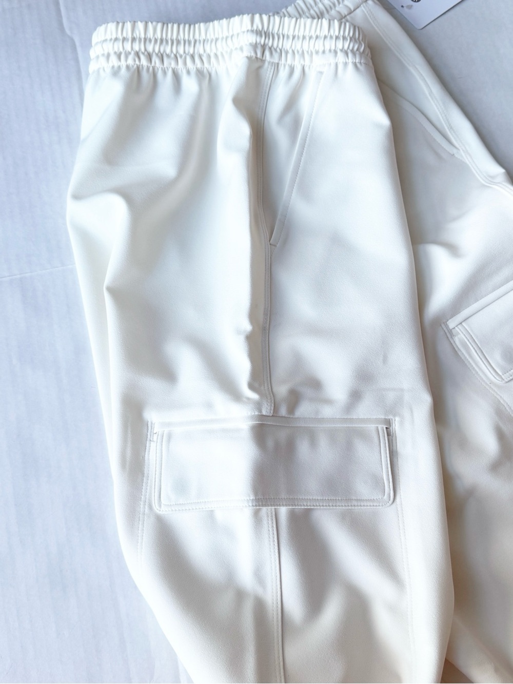 Athleta New Promenade High Rise Cargo Pant, Magnolia White Wide Leg Pants NWT - Picture 9 of 15